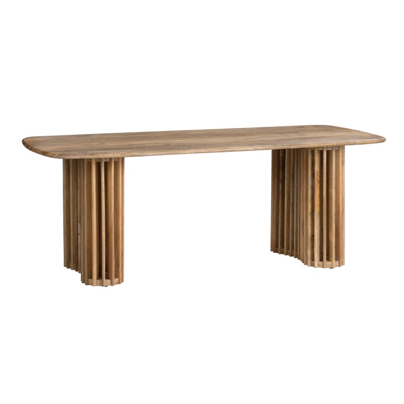 Crestview CVFNRD111 86 in. Solid Wood Dining Table, Natural