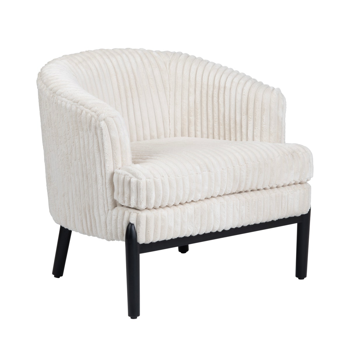 Crestview CVFZR6150 Mily Accent Chair, White & Black