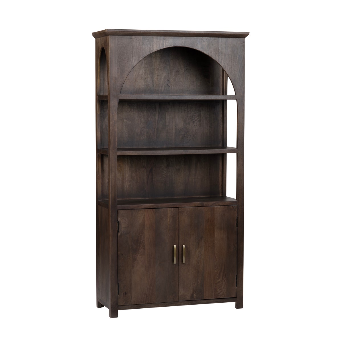 Crestview CVFNR4823 Belmont 2 Door Bookcase, Brown