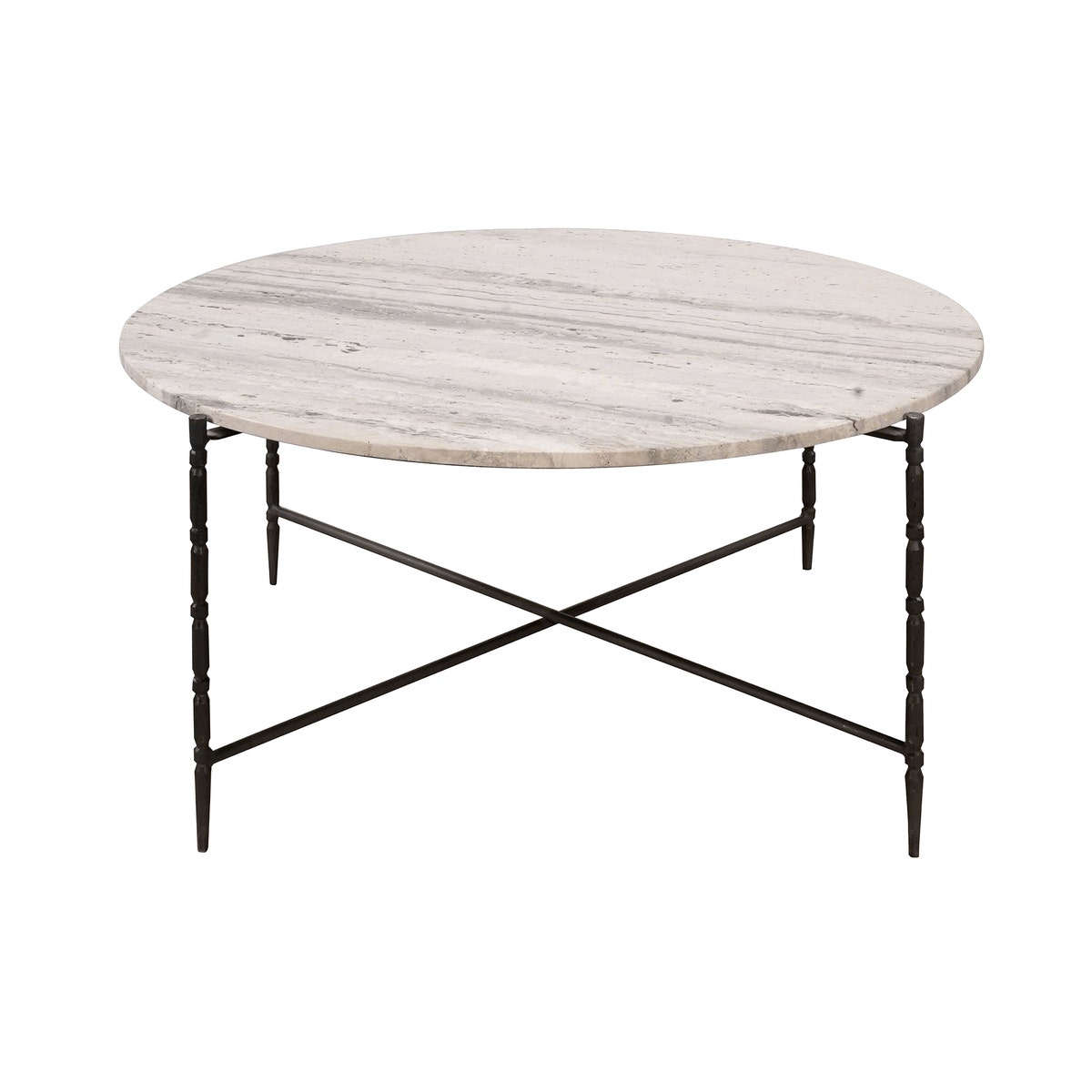 Crestview CVFNR5230 Cassian Cocktail Coffee Table, Grey & Black