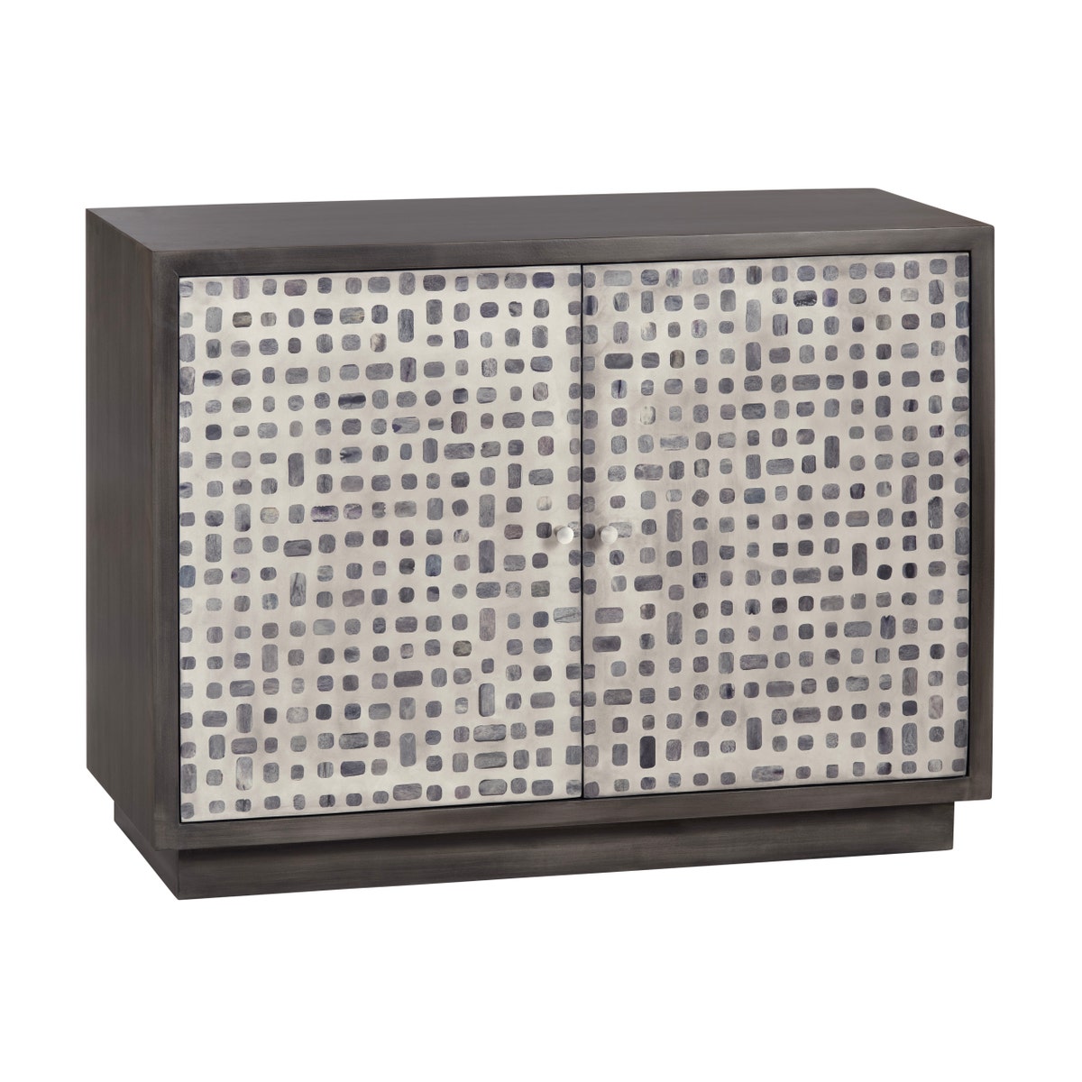Crestview CVFNR5233 Dapple 2-Door Cabinet, Grey & Cream