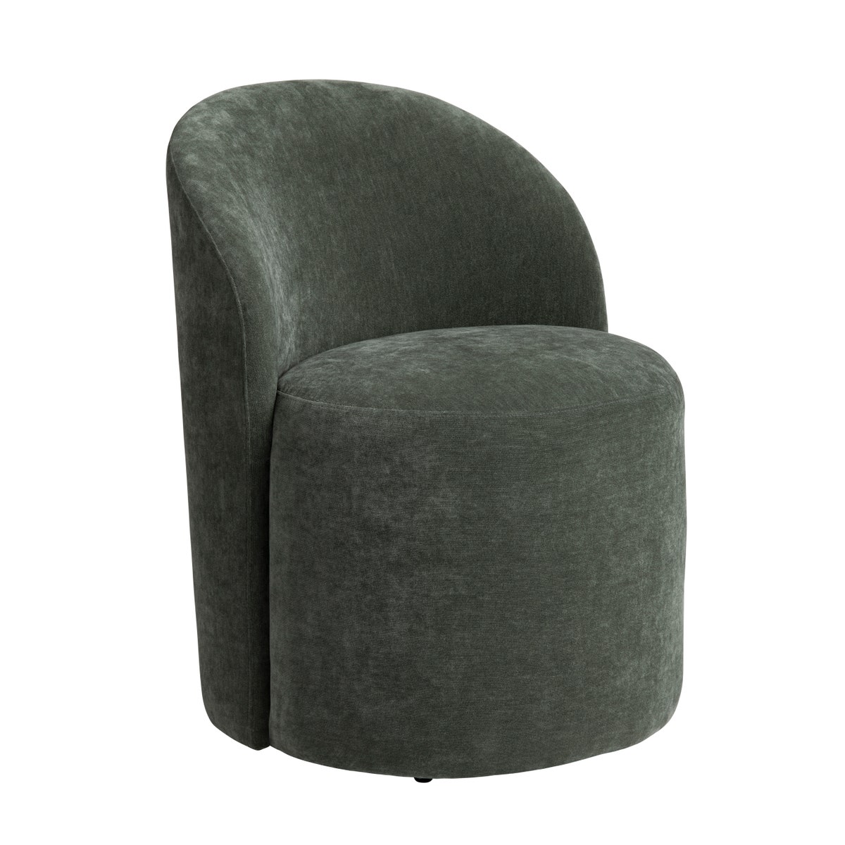 Crestview CVFVRD221 Moss Green Upholstered Dining Chairs with Castors, Green - Pack of 2
