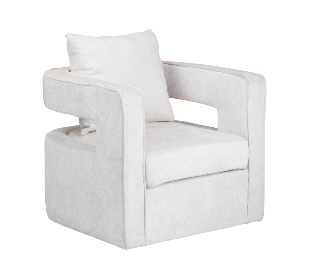 Crestview CVFZR6154 Banks Accent Chair, White