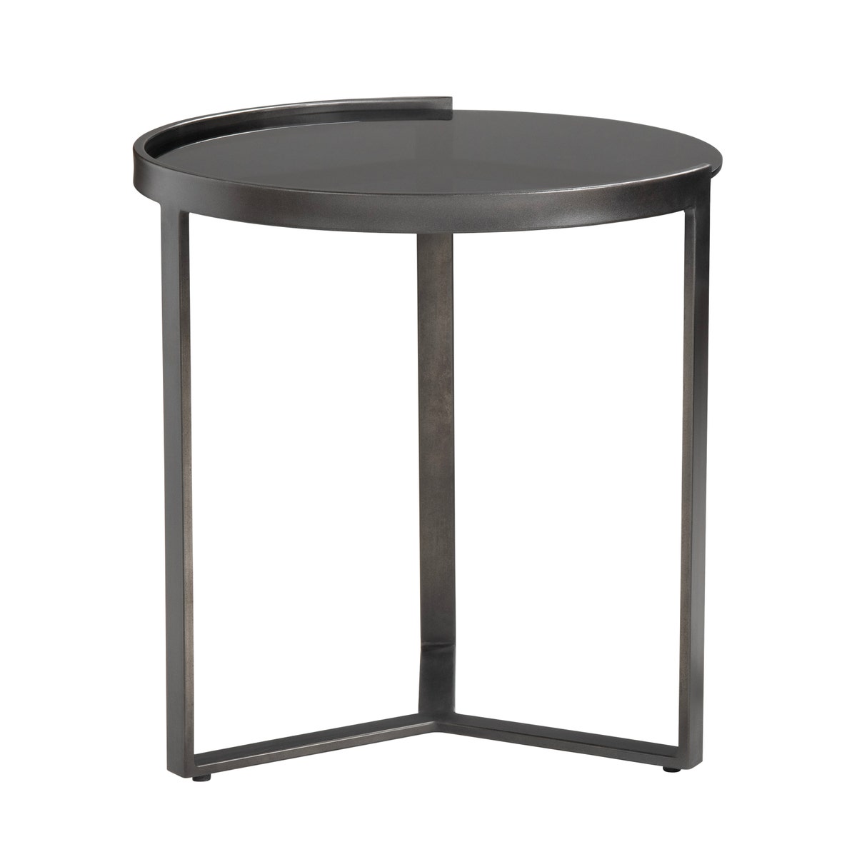 Crestview CVFNR4861 23 in. Round End Table, Black