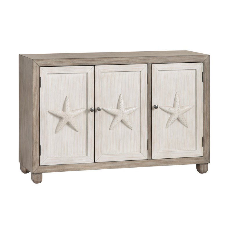 Crestview CVFVR8507 48 in. 3 Door Media Credenza Sideboard, Brown