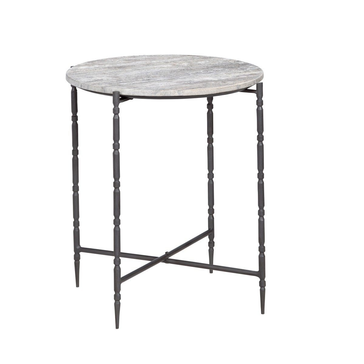 Crestview CVFNR5231 Cassian Accent End Table, Grey & Black