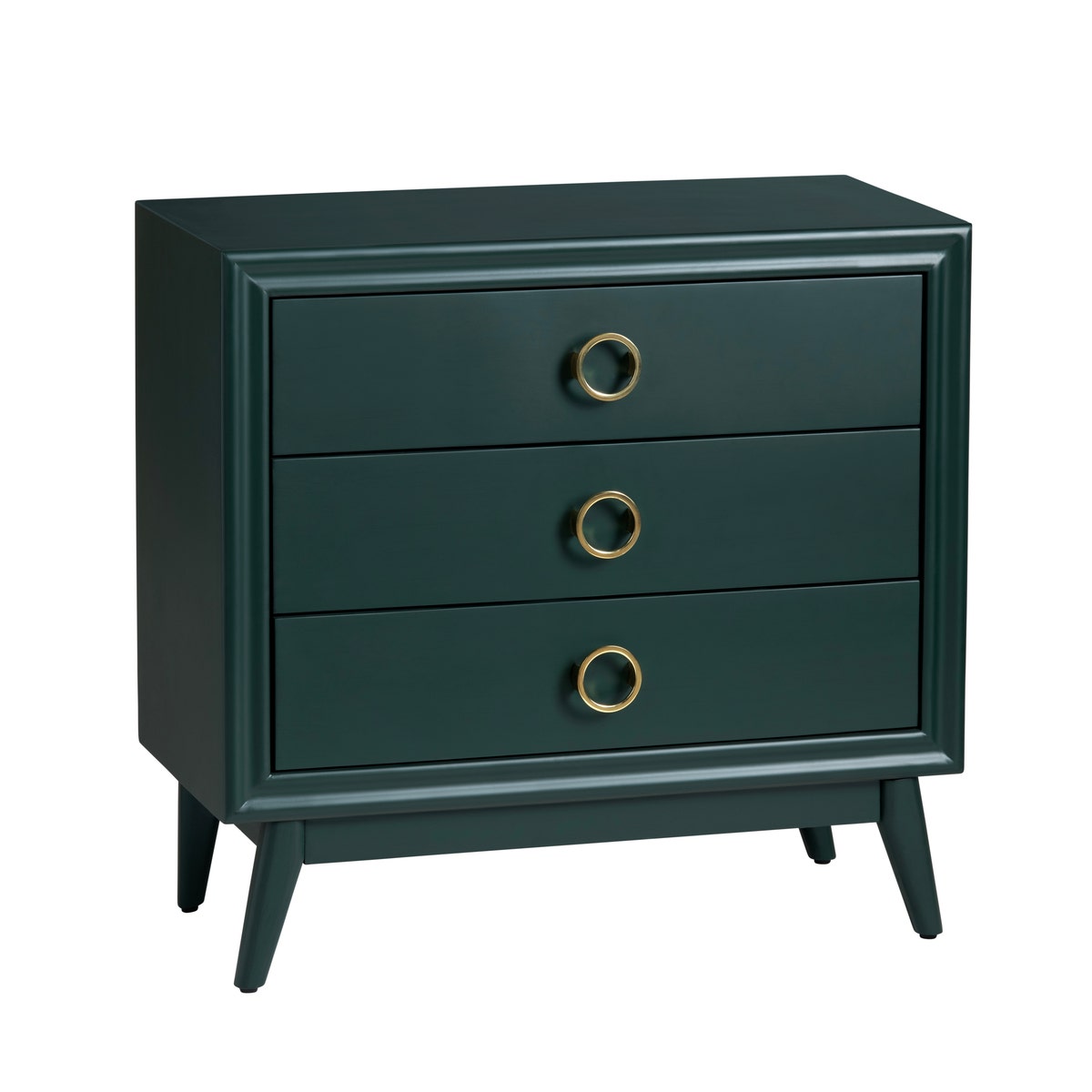 Crestview CVFVR8436 Pomeroy Emerald 3-Drawer Accent Chest, Green