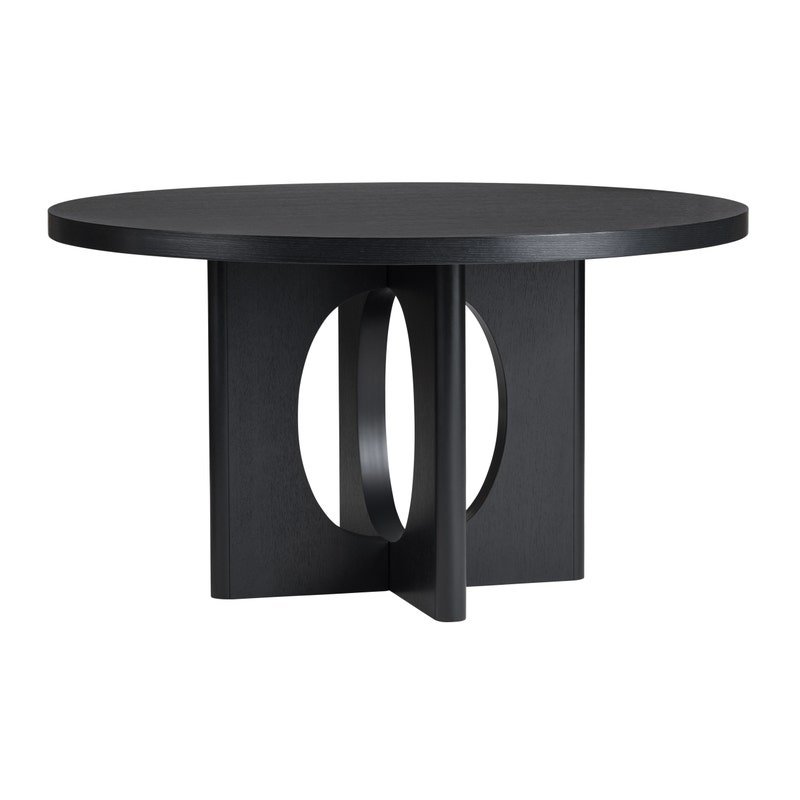 Crestview CVFVRD333 Wyndham Round Dining Table, Black