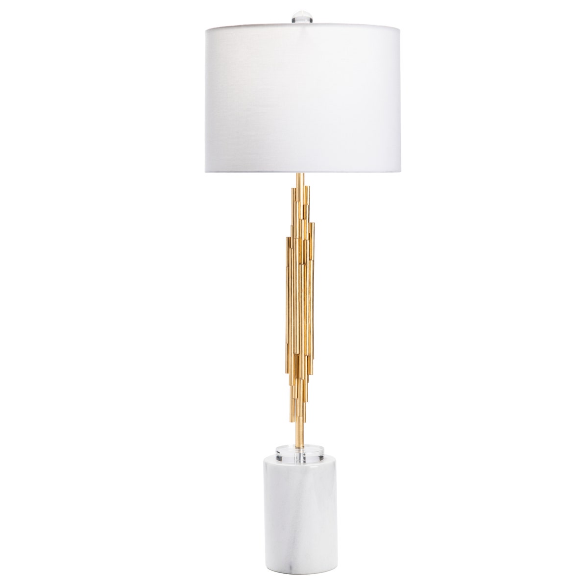 Crestview CVAMB0064 Galveston Table Lamp, Gold & White - Pack of 2