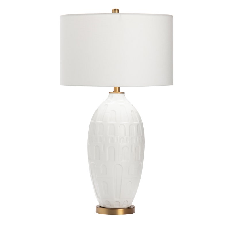 Crestview CVAP2574 Rock Springs Table Lamp, White