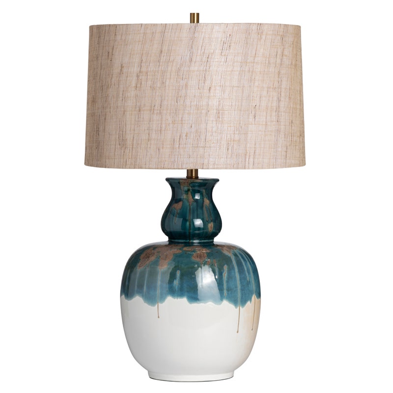 Crestview CVAZP071 Ripley Gourd Table Lamp, Blue