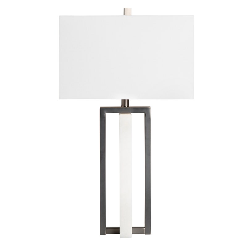 Crestview CVAMB0088 Wylie Table Lamp, White & Black