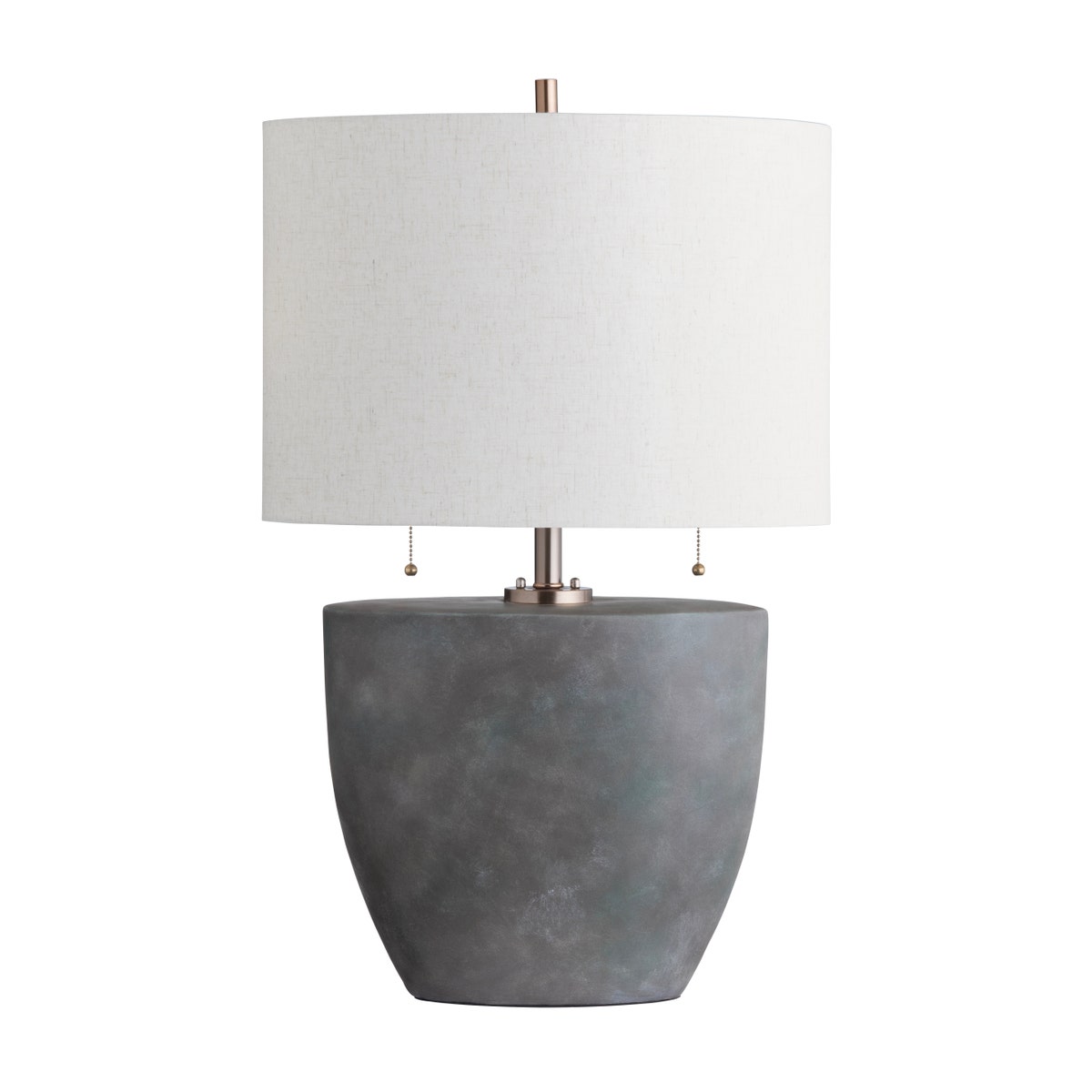 Crestview CVAZP125 31 in. Ceramic Table Lamp with Shade, Grey & Silver
