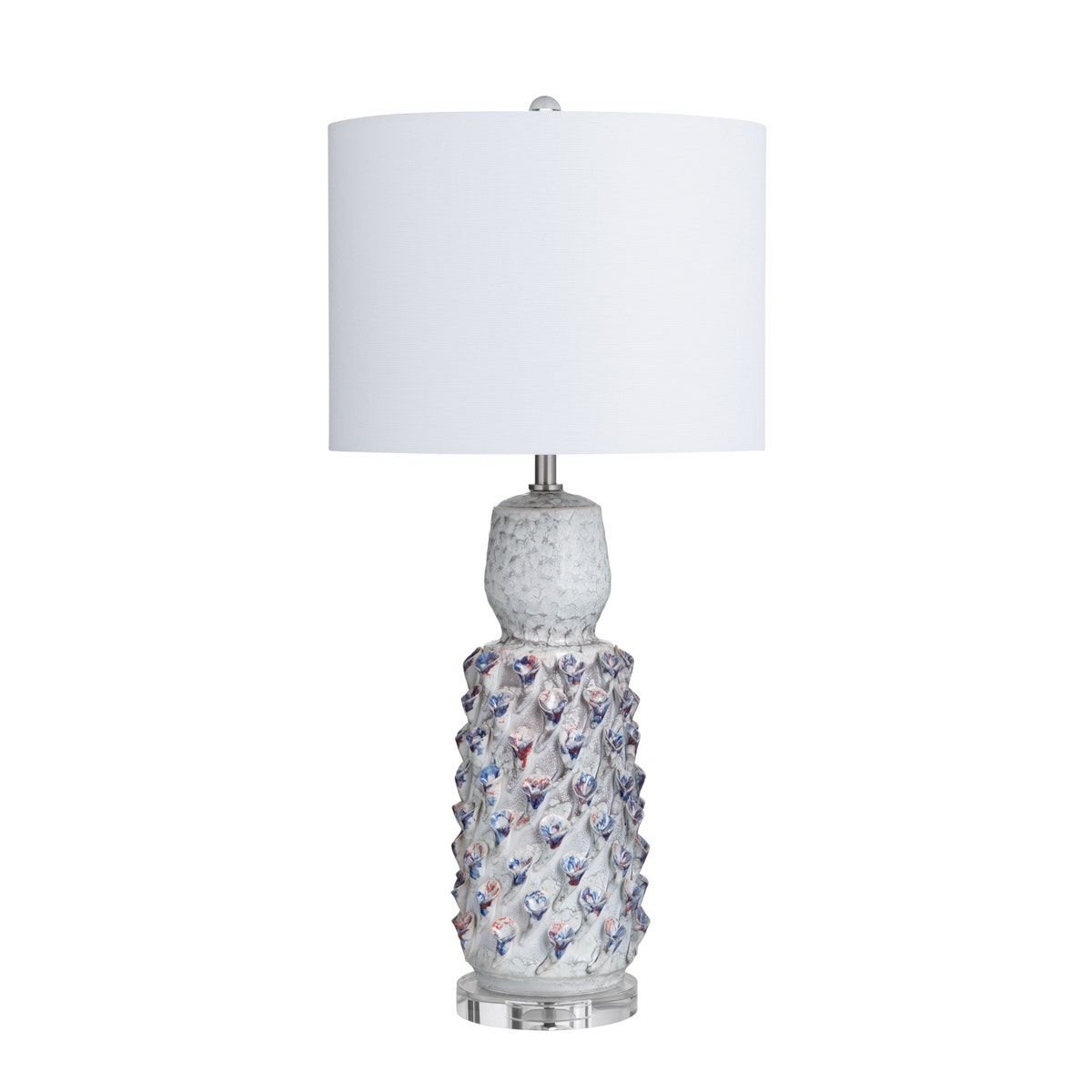 Crestview CVAP3238 Glazed Ceramic Table Lamp with Shade - Pack of 2