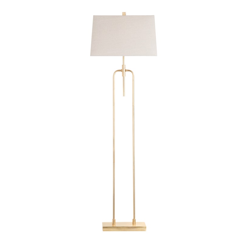 Crestview CVAER1811 65.5 in. Salinas Metal Floor Lamp, Gold