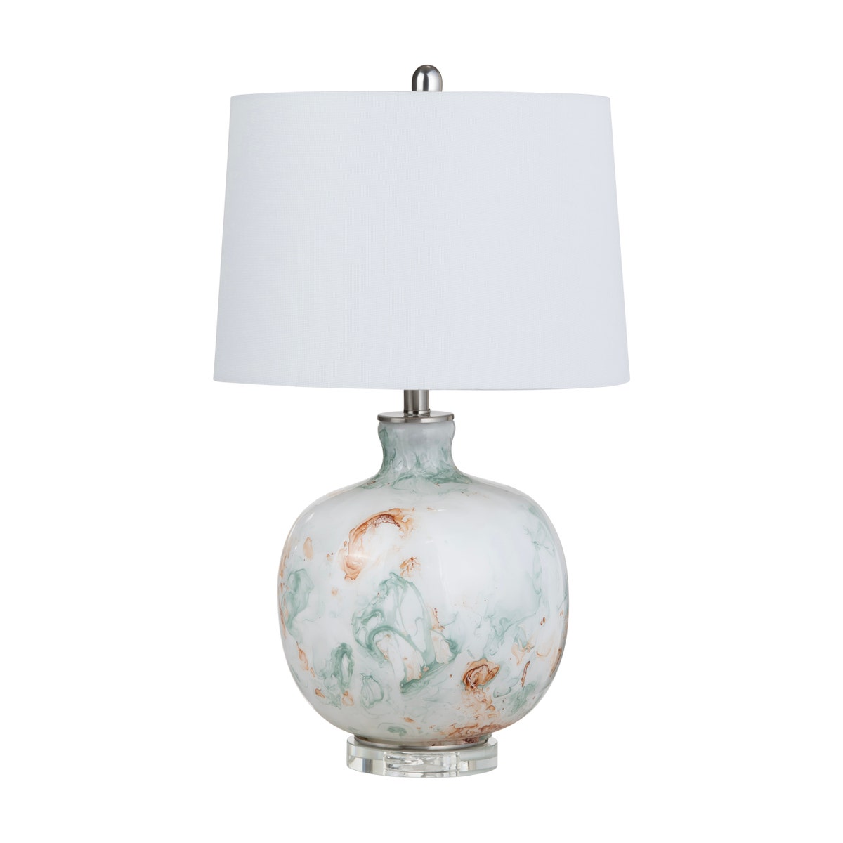Crestview CVABS2189C Saylor Table Lamp, Green & Orange