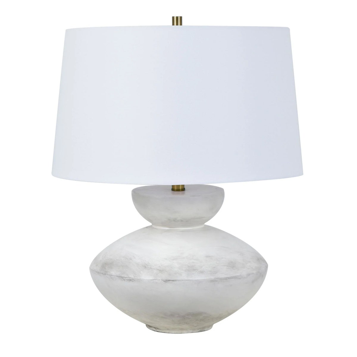 Crestview CVAZVP081 Ashton Table Lamp, White