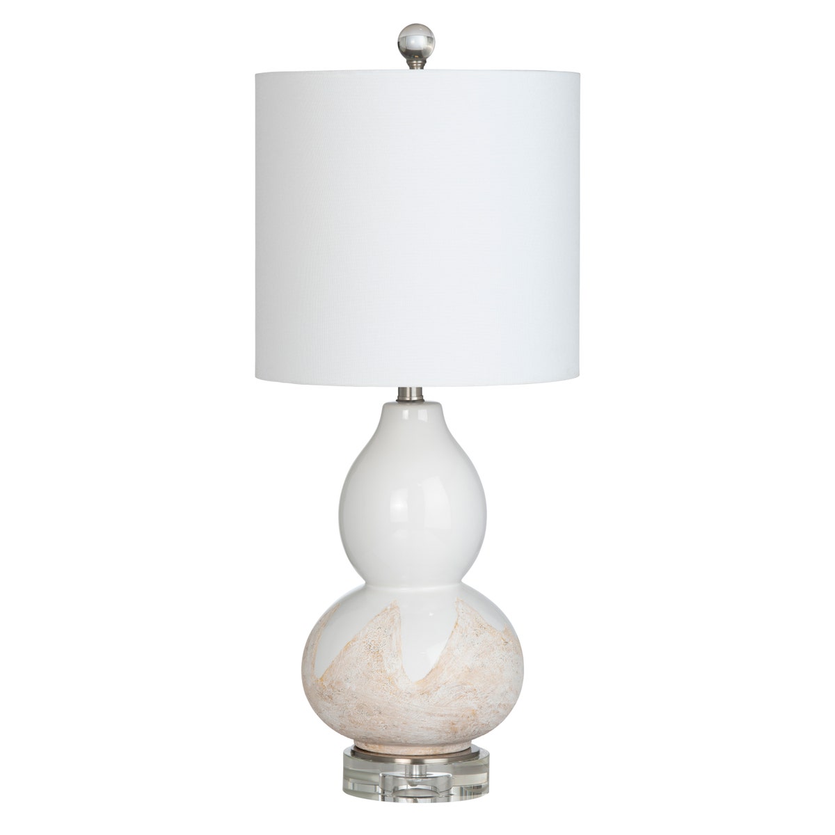 Crestview CVAP2834 Ainsley Table lamp, White - Pack of 2