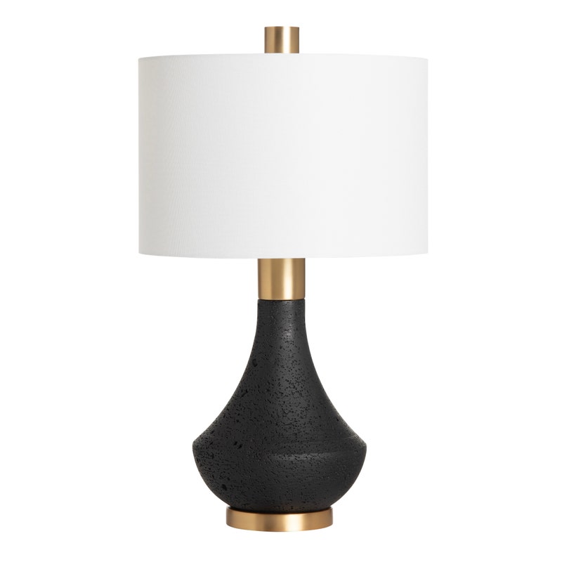 Crestview CVAVP1997 Ryder Table Lamp, Black & Gold