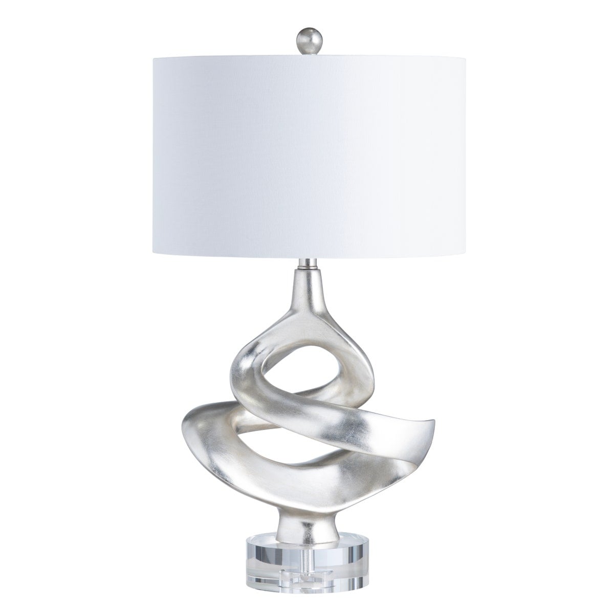 Crestview CVAVP1959B Curren Sculptural Table Lamp, Silver