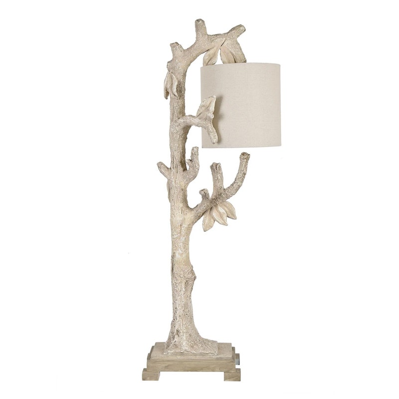 Crestview CVAVP405 36 in. Polyresin Branch Body Table Lamp with Shade, Beige - Pack of 2