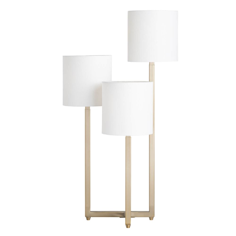 Crestview CVAZER143 Bardot Triple Arm Lamp, White