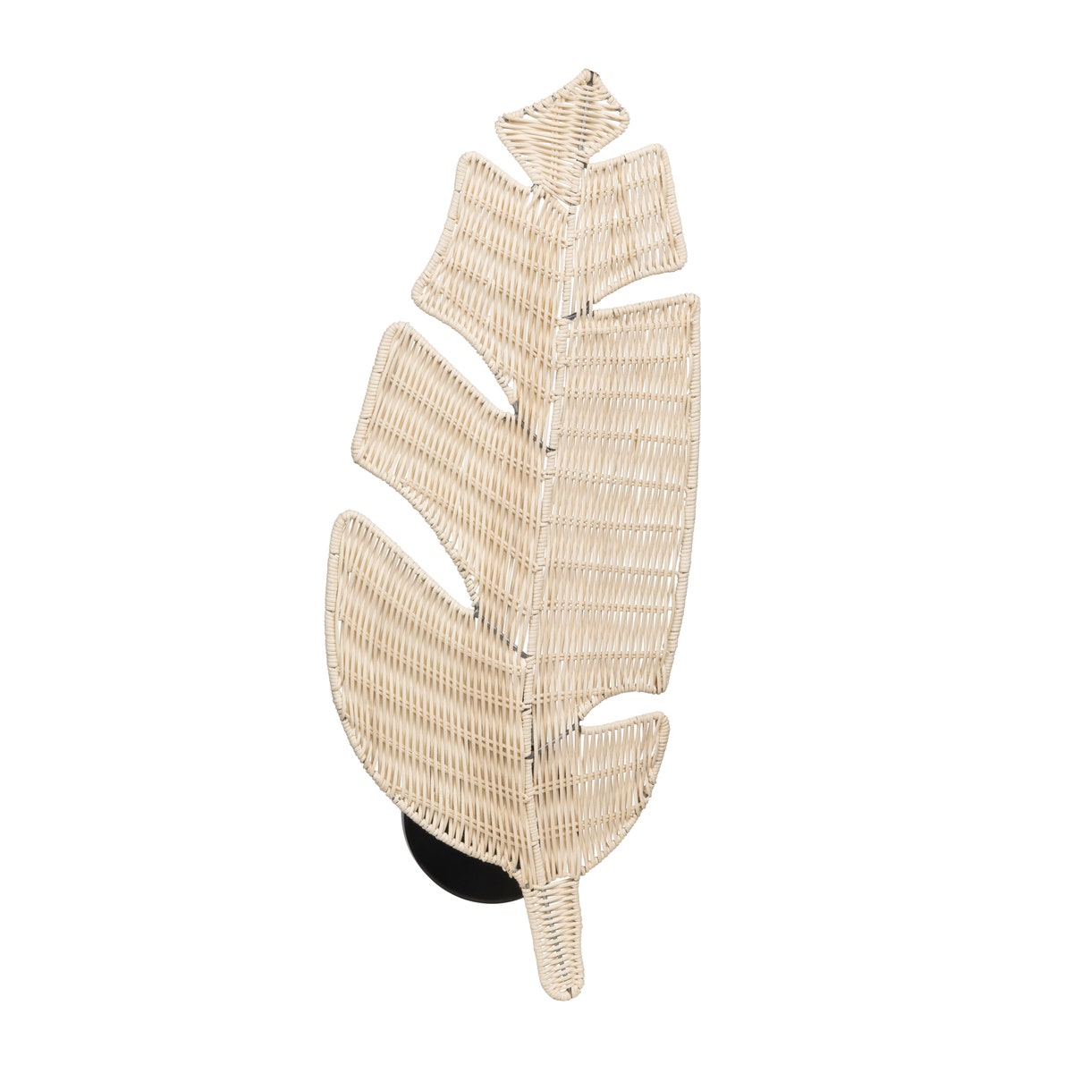 Crestview CVW1ZP009 24.25 in. Tan Wicker Leaf Wall Sconce