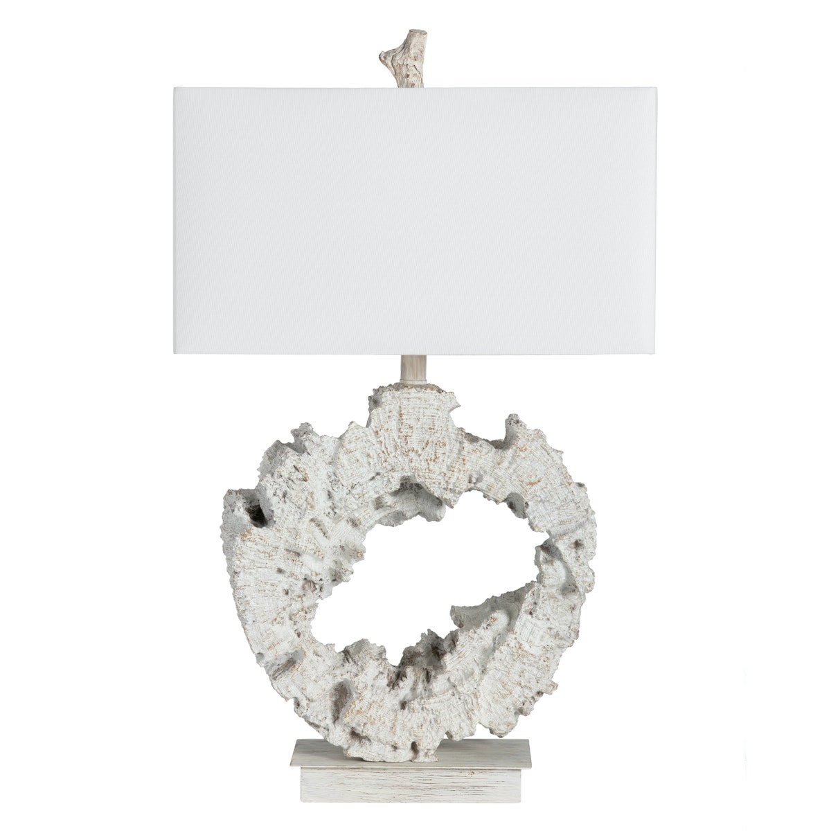 Crestview CVAVP1933B Rowan Table Lamps, White - Pack of 2