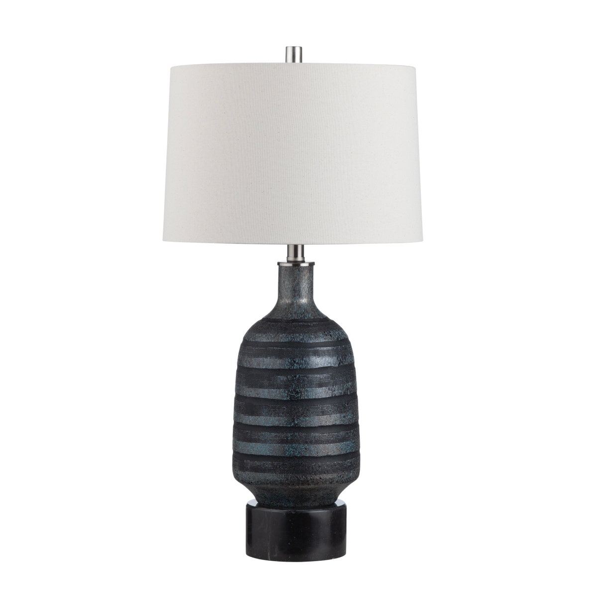 Crestview CVAZBS123 29.75 in. Glass & Marble Table Lamp with Shade