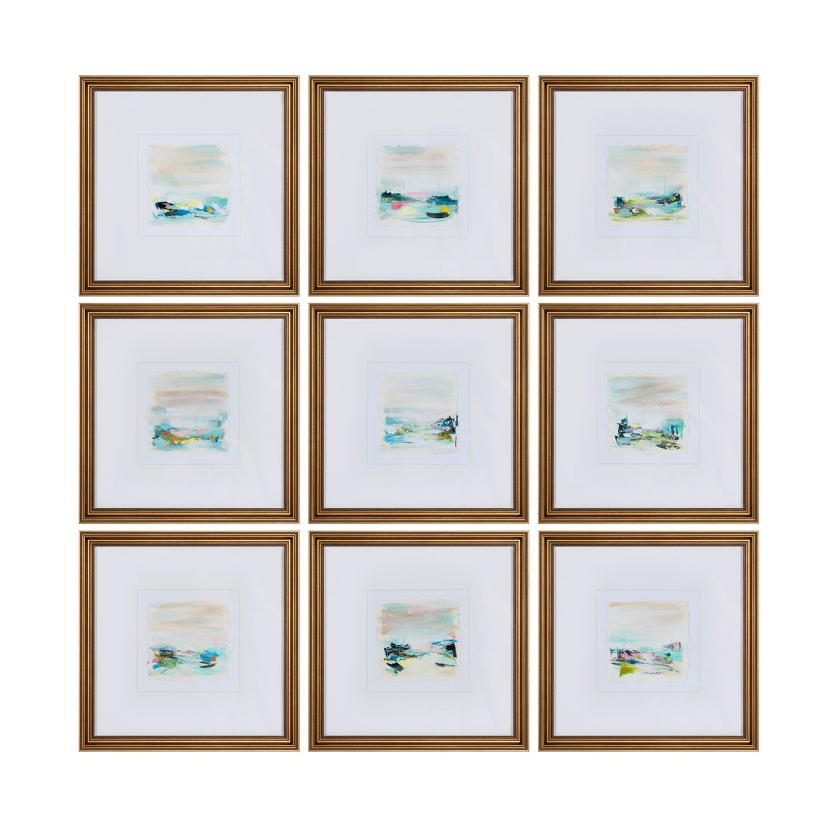 Crestview CVTOP3393 Mad For Color Prints Wall Art, Green & Blue