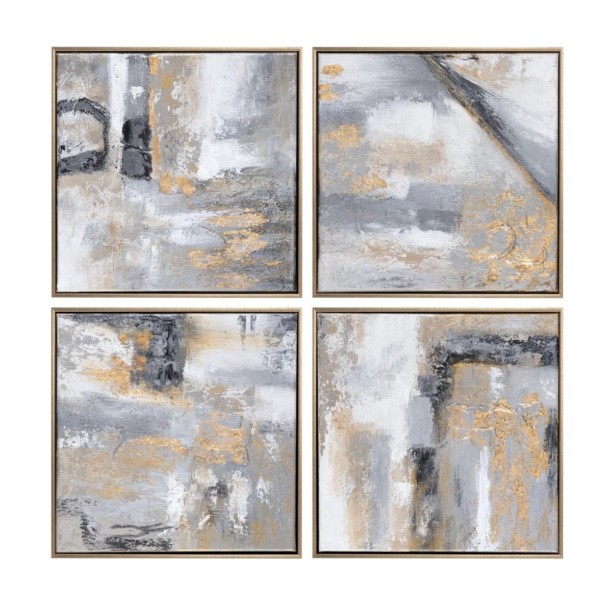 Crestview CVTOP3486 Dilon Contemporary Canvas Painting - Gold