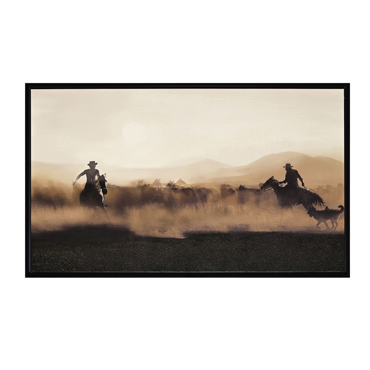Crestview CVTOP3370 Dutton Canvas Wall Art, Brown & Black