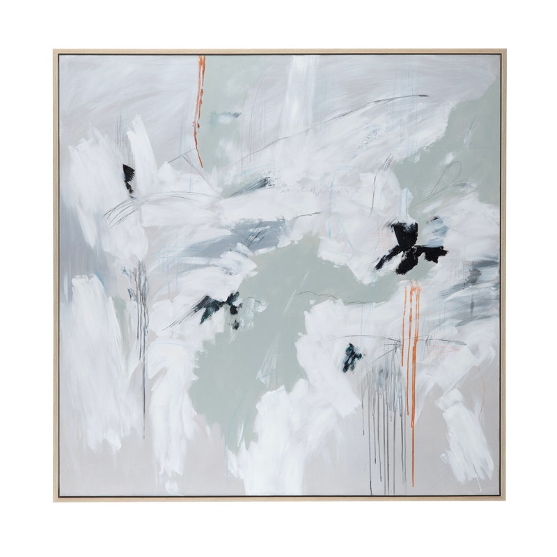 Crestview CVTOP3433 Composure Canvas Art, Green & White
