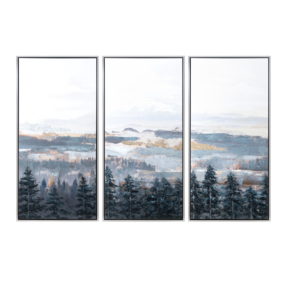 Crestview CVTOP3150 Land For Days Canvas Wall Art, Blue & Natural