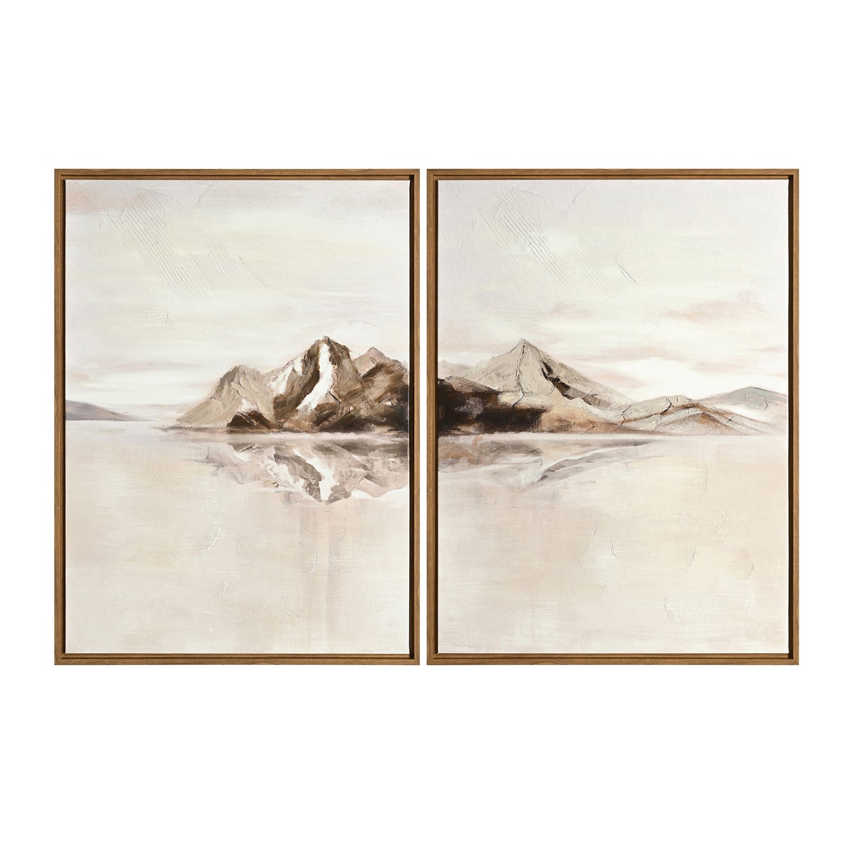 Crestview CVTOP3360 Wharton Canvas Wall Art, Brown & Natural