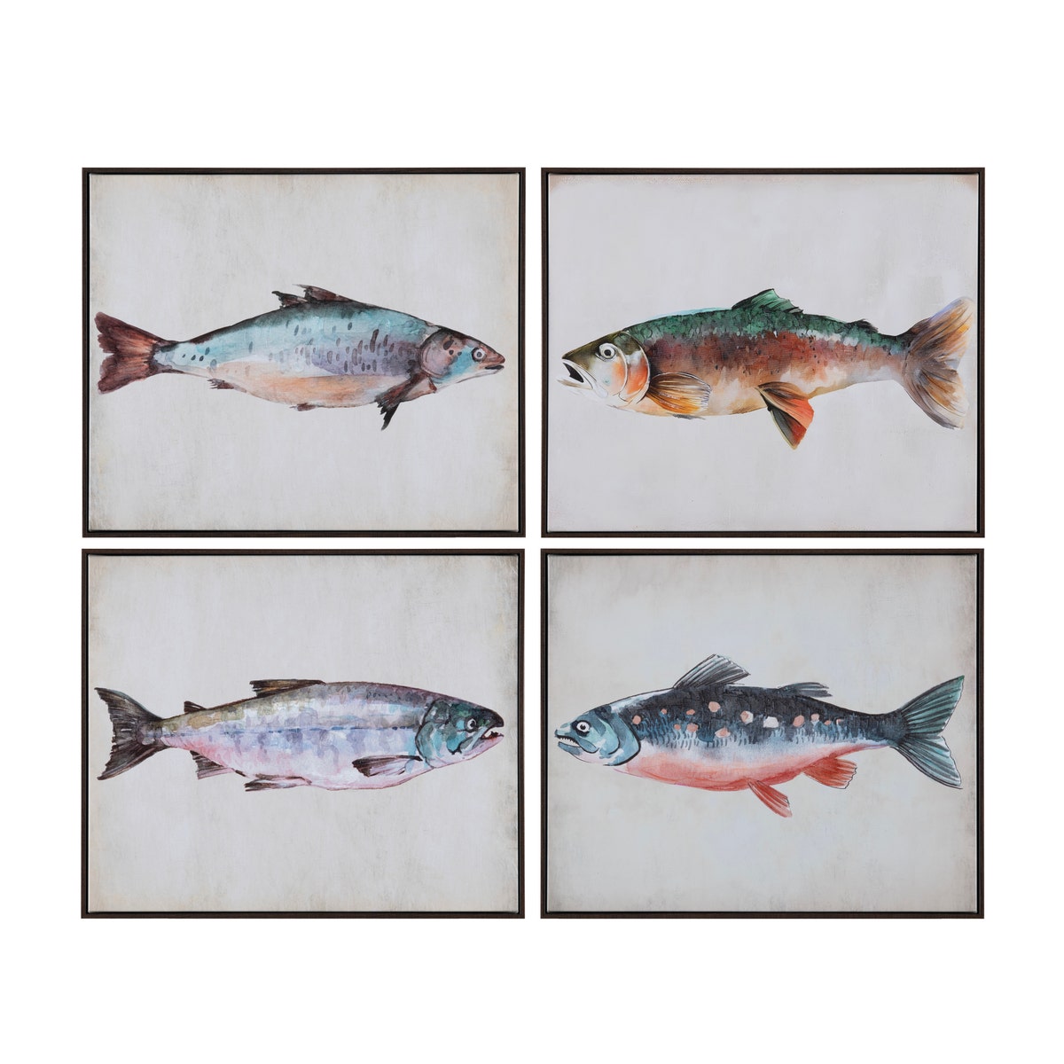 Crestview CVTOP3418 Swimming School Canvas Wall Art, Multi Color