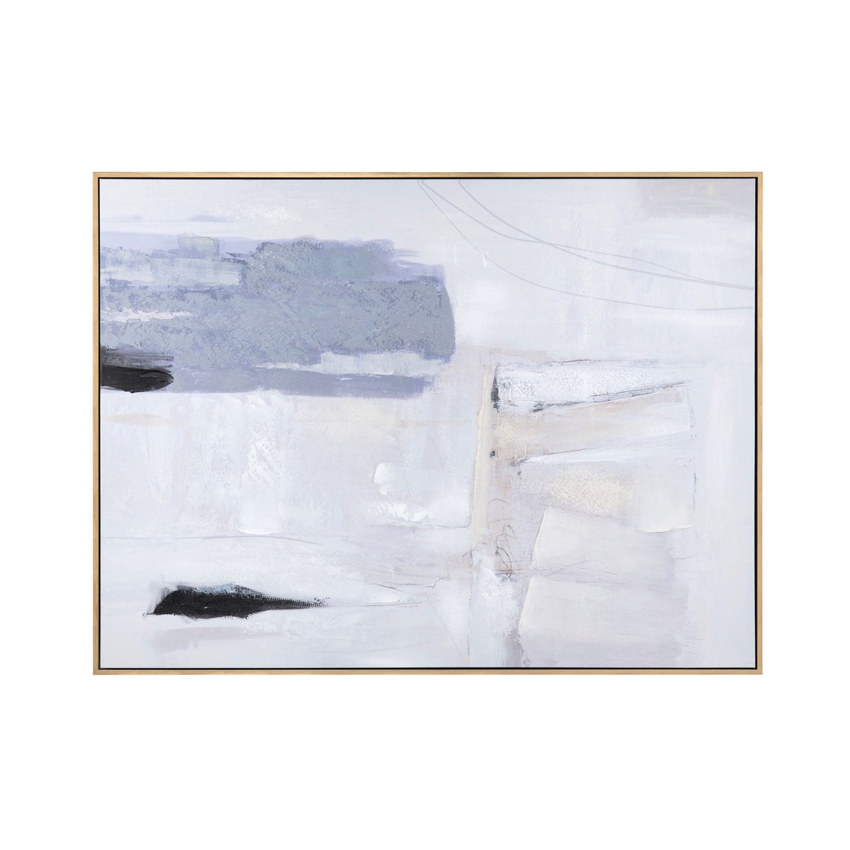 Crestview CVTOP3318 Karson Canvas Wall Art, Grey & White