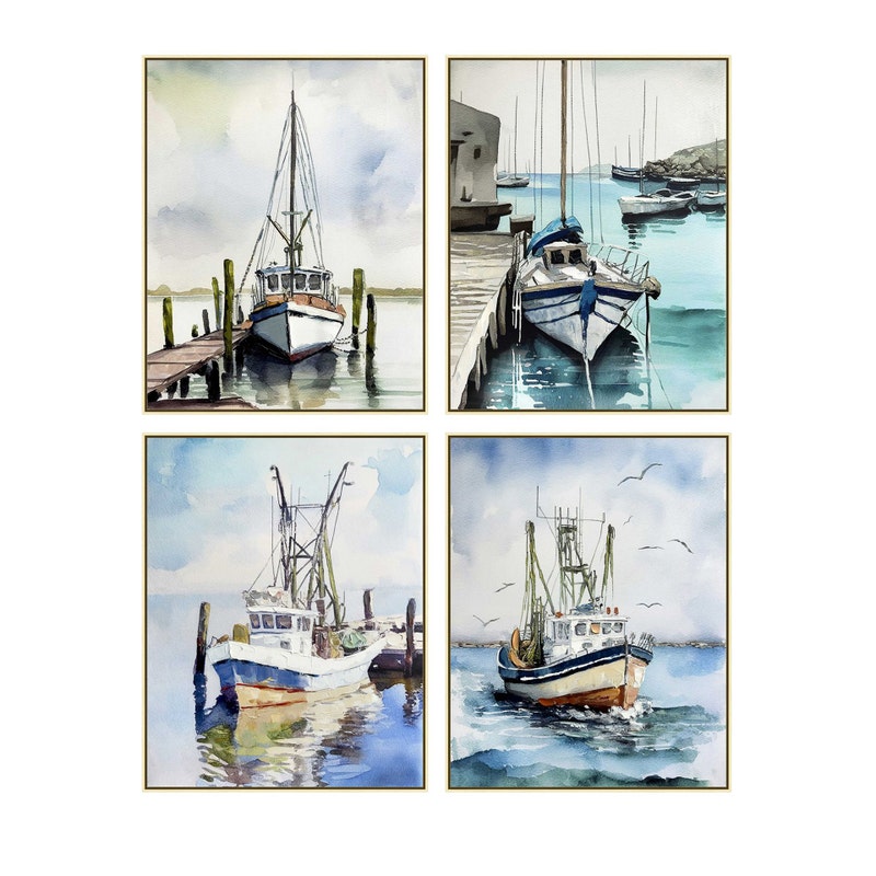 Crestview CVTOP3359 Nassau 2 Canvas Wall Art, Blue & Green