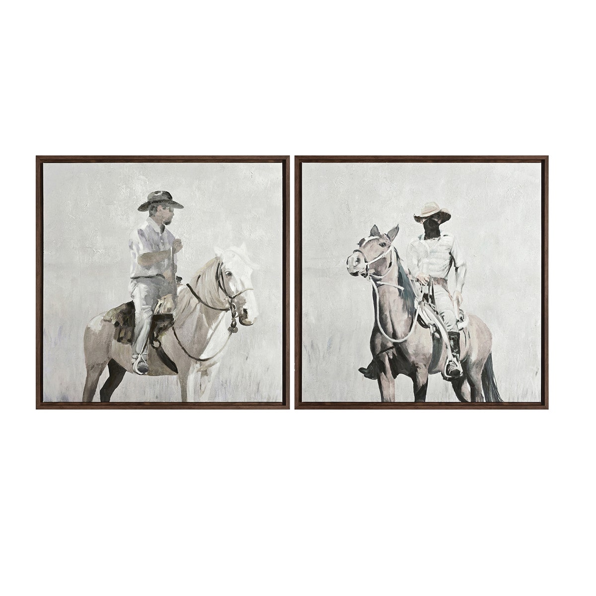 Crestview CVTOP3371 Livingstone Canvas Wall Art, Brown & Natural