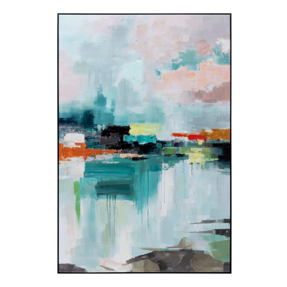 Crestview CVTOP3128 Augusta Canvas Wall Art, Green & Blue