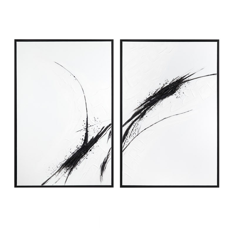 Crestview CVTOP3330 Ramsey Canvas Art, Black & White