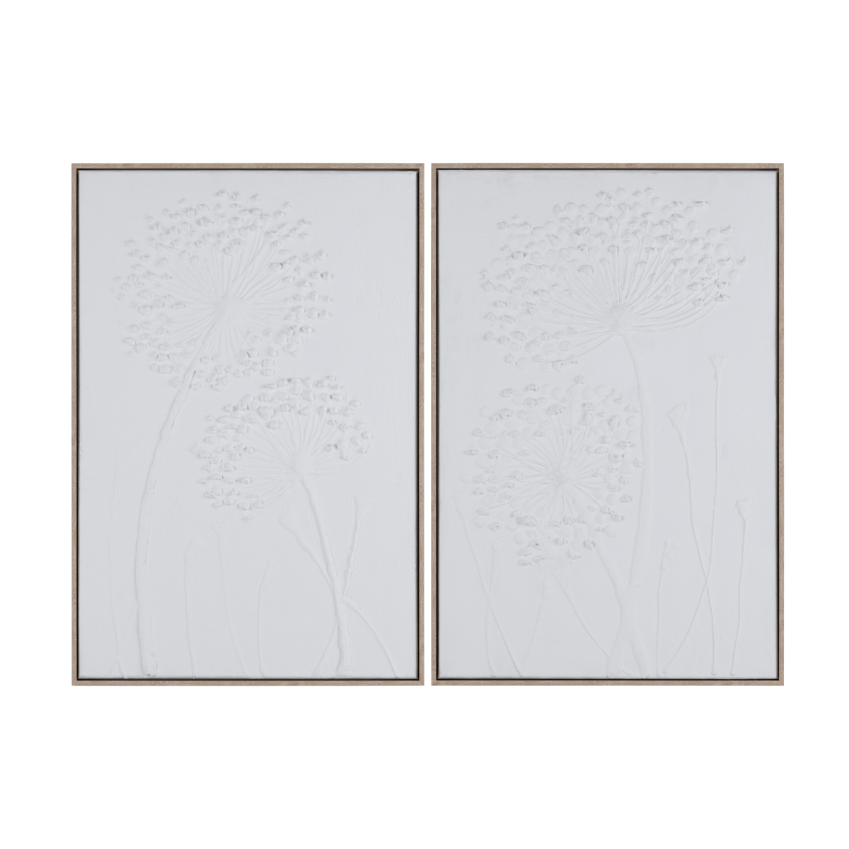 Crestview CVTOP3485 Lawrence Transitional Canvas Painting - White