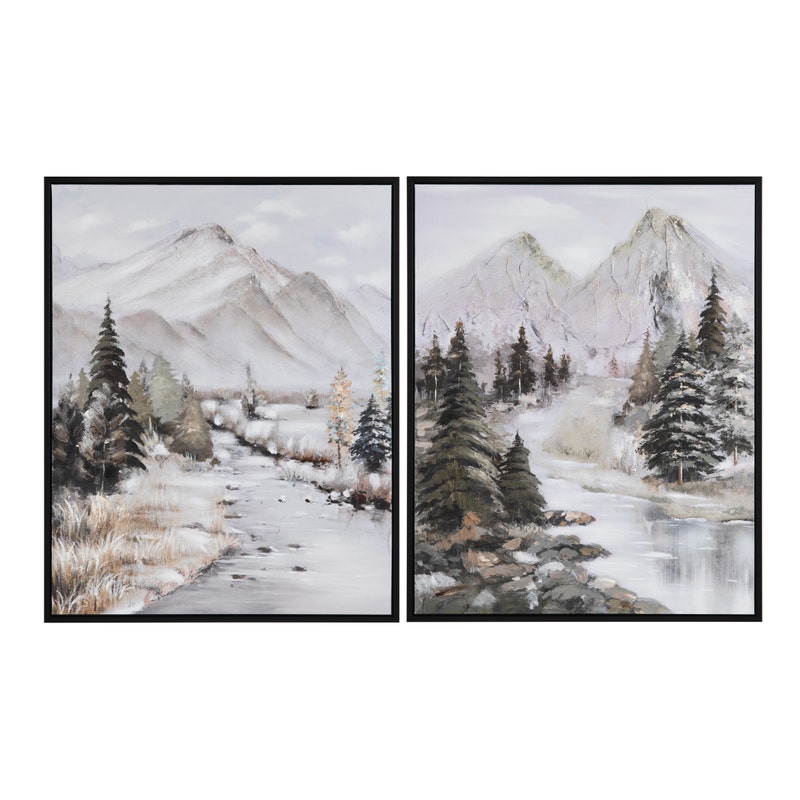 Crestview CVTOP3329 Dawson Canvas Art, Brown & Green