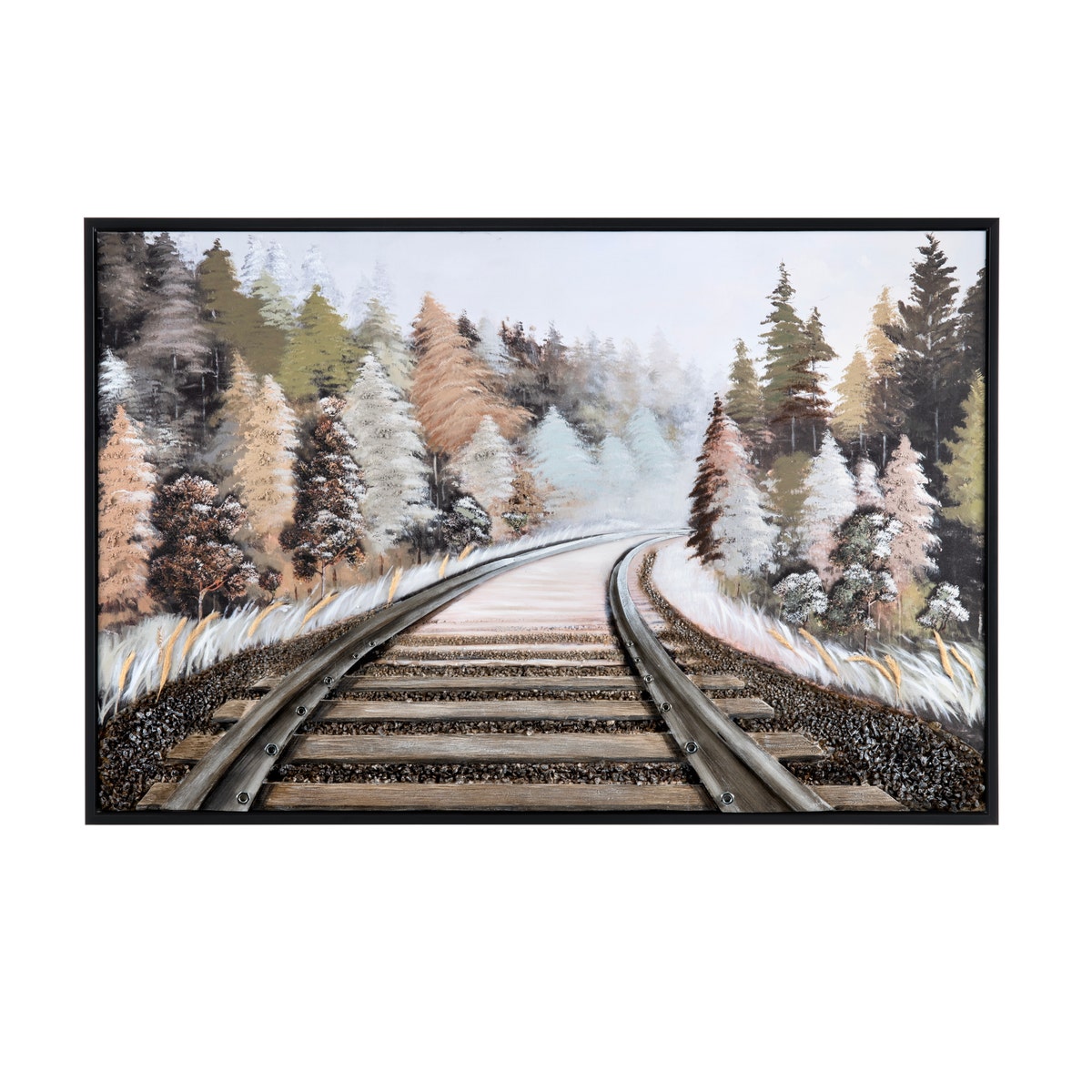 Crestview CVTOP3445 Bismark Canvas Wall Art, Brown & Green