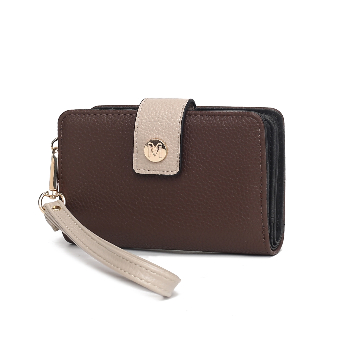 Picture of MKF Collection by Mia K. MKF-WL113CF Shira Color Block Vegan Leather Womens Wallet with Wristlet