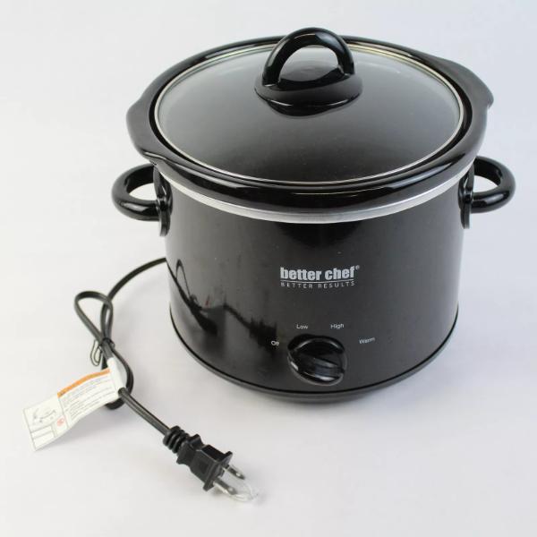 Picture of Better Chef IM-461B 3 qt. Round Slow Cooker with Removable Sto are Crock, Black