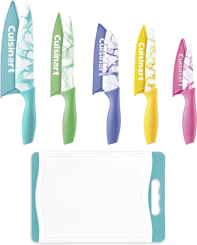 Picture of Cuisinart C55CB-11PM Advantage Cutlery Cutting Board & Knives Set, Multi Color - 11 Piece