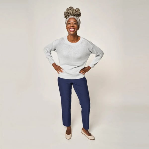 Care Zips 1001-DNAV-XS Access Pants for Women, Navy - Extra Small