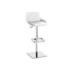 Picture of Casabianca Furniture TC-2001-WH-BAR Laura Eco-leather Bar Stool&#44; Italian White - 30 x 19 x 16 in.