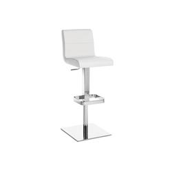 Picture of Casabianca Furniture TC-2005-WH-BAR Stella Leather Bar Stool, Italian White - 32 x 16 x 16 in.